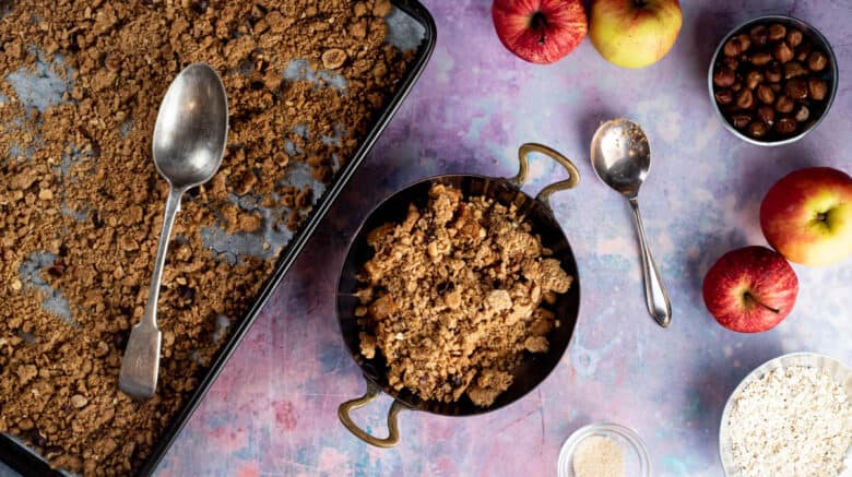 Topping Definition Crumble Topping Recipe with Oats - Freezer Friendly - This Little Home