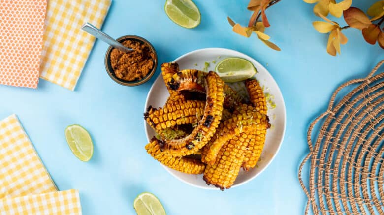 Sweet Corn Rips Baked Sweetcorn Riblets With Chipotle Butter Dip - This Little Home