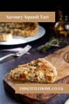 Pinterest image for leek and squash quiche
